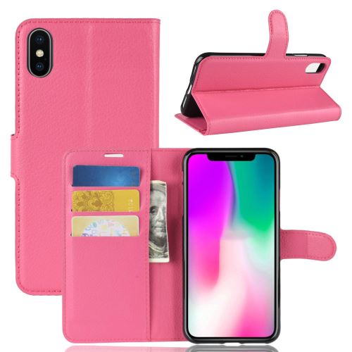 Etui coque en cuir Folio Portefeuille anti-choc pour Samsung Galaxy A30S - Rouge