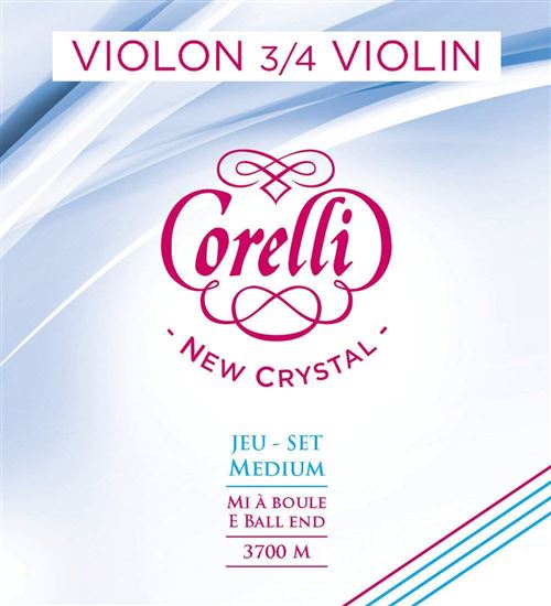 Cordes Corelli Violon Crystal Jeu avec boule. Medium; 3/4
