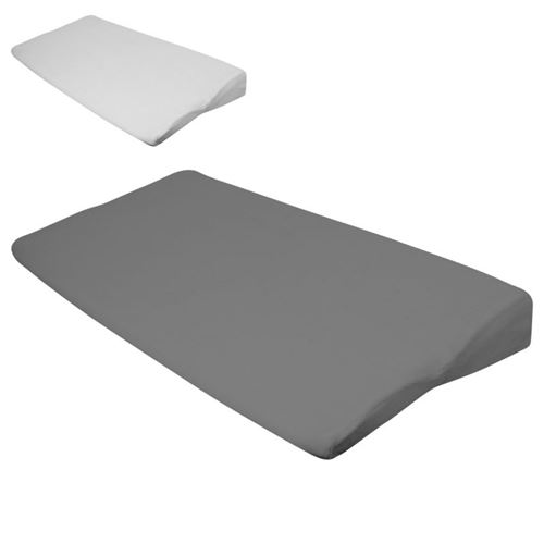 Drap housse 100% coton pour plan incliné - 60 cm de large - Gris