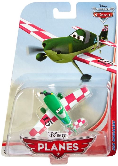 Disney planes : avion vert blanc et rouge jan kowalski - avion avec hélice - n°bdb86 - cars