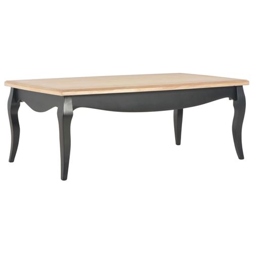 Table basse Noir et marron 110 x 60 x 40 cm Bois de pin massif