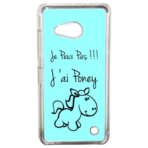 Coque Citation Poney Turquoise Compatible Lumia 550 Transparent