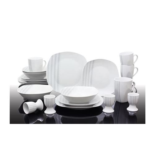 T1810503-40X - Service de table 40 pieces Nina - Porcelaine - Gris