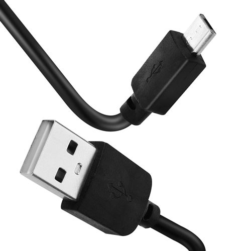 Cable USB Vers Micro USB Charge et Transfert 2 Mètres Avizar Noir
