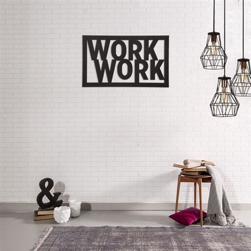 Décoration Murale en Metal Work Noir - Art, Maison, Déco - pour séjour, bureau, mur