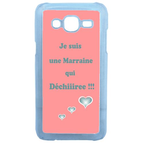 Coque Marraine Vieux Rose Et Bleu Compatible Samsung Galaxy J5 Transparent
