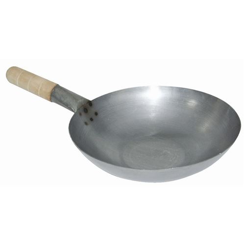 Vogue Wok Fond Plat En Acier Doux 36 Cm - Image 3