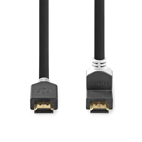 Câble hdmi? haute vitesse avec ethernet connecteur hdmi? - connecteur hdmi? coudé à 90° 2,0 m anthracite nedis