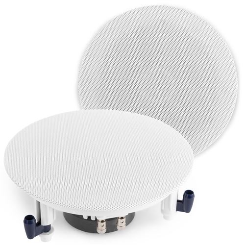 Power Dynamics ESCS5 - 2 haut-parleurs de plafond - Blanc, 100V en 8 Ohms, idéal pour installer plusieurs haut-parleurs