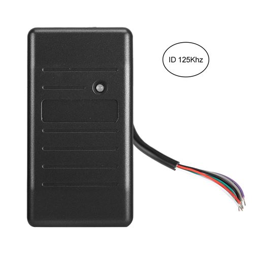 Lecteur de Contrôle d'accès de carte RFID de sécurité 125KHz Wiegand 26/34 étanche (Noir ID 125Khz)