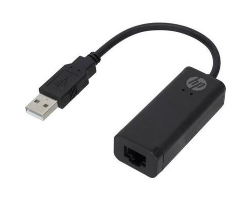 Adaptateur usb 2.0 hp 2ux21aaabb - [1x usb 2.0 type a mâle - 1x rj45 femelle 8p8c] - 10 cm - noir 38769