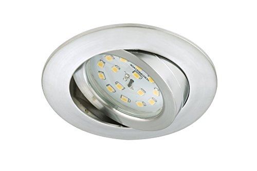 Spot encastré led orientable-pas de transformateur nécessaire, faible profondeur de montage de seulement 30 mm, ronde, aluminium