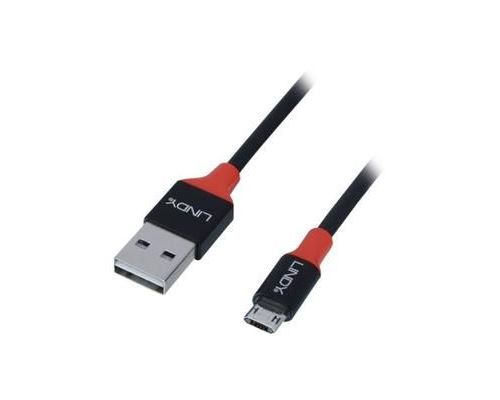 Lindy Câble USB Micro-USB Type B (M) pour USB (M) USB 2.0 1 m connecteur B micro réversible
