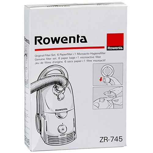 Sacs Aspirateur Zr745 Par 6 + Filtre pour Aspirateur Rowenta