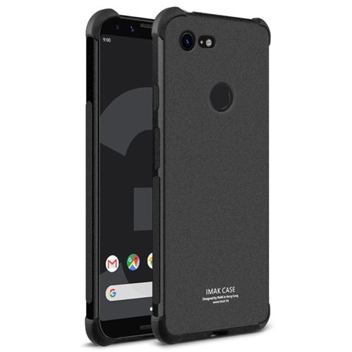 Coque en TPU sensation de peau anti-chute antidéflagrante noir mat pour votre Google Pixel 3
