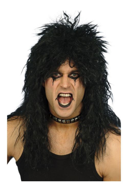 Perruque hard rocker noire