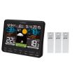La Crosse Technology - WS6825 Station météo colorée avec 3 capteurs extérieurs - Noir