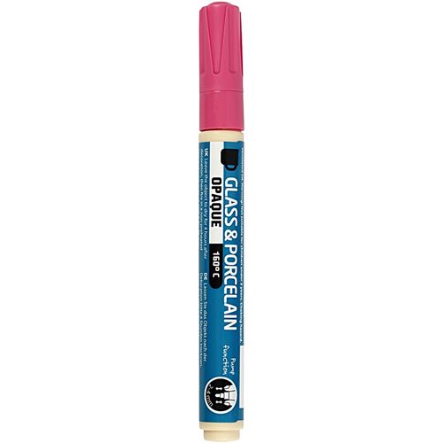 Creotime stylo à peinture verre & porcelaine rose