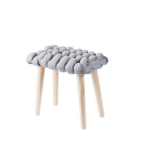 BOBOCHIC Pouf en tissu HEAN Gris