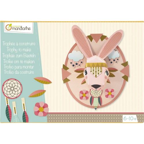 Trophée à construire lapin indien - Loisir créatif - 6/10 ans et +