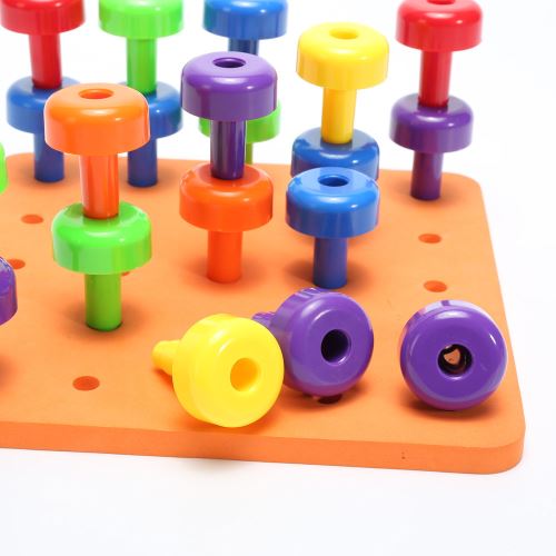 30PCS Conseil Peg Set Montessori Thérapie Toy motricité fine pour enfants en bas âge Pegboard Pealer410