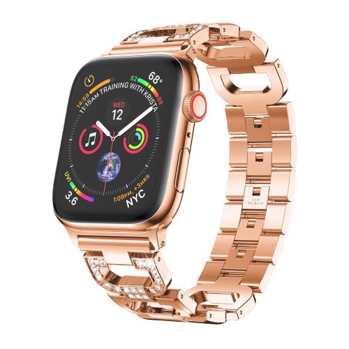 Bracelet en Acier Inoxydable Montre Smart Watch Band Bracelet pour Apple Montre Série 4 40Mm Or rose PL600