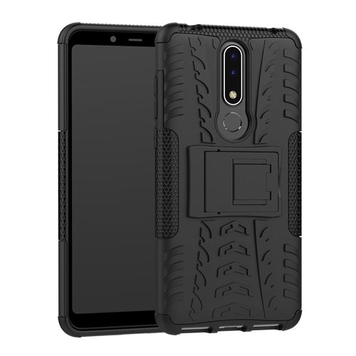 Coque en TPU cool pneu hybride noir pour votre Nokia 3.1 Plus