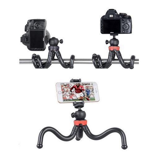 Trépied Flexible Mini Pour Téléphone Et Caméra - Télécommande Bluetooth, Rotation 360°, Compatible IPhone, Android, GoPro