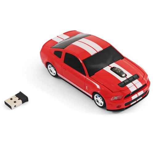 Souris sans fil voiture Ford Mustang GT - Rouge