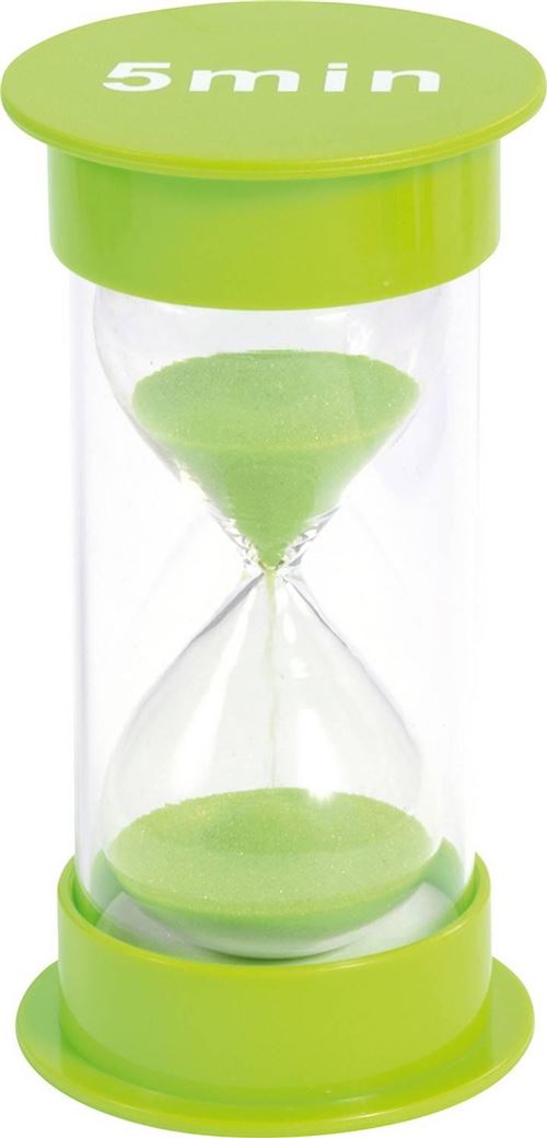 Sablier design sable coloré, 5 minutes Eduplay