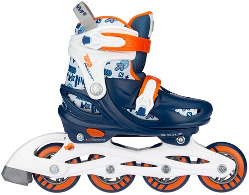 Rollers pour enfant Nijdam pointure 29/32 bleu/orange/blanc
