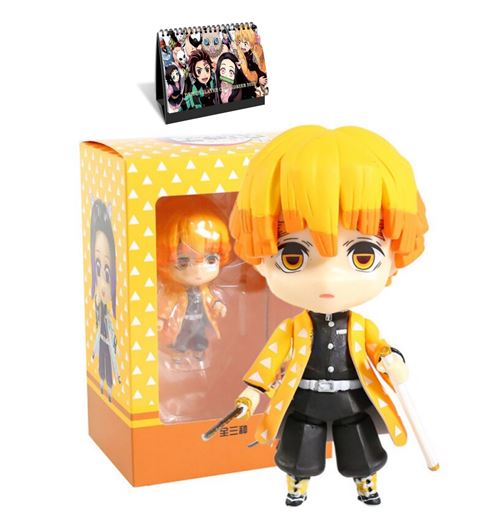 Figurine Demon Slayer Agatsuma Zenitsu 10 cm avec Calendrier Demon Slayer 2022 en français
