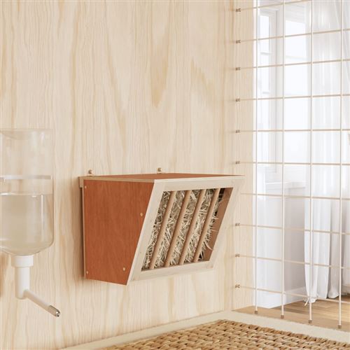 Comparer les prix de vidaXL Mangeoire à foin pour lapins 25x18,5x20,5 cm bois massif sapin