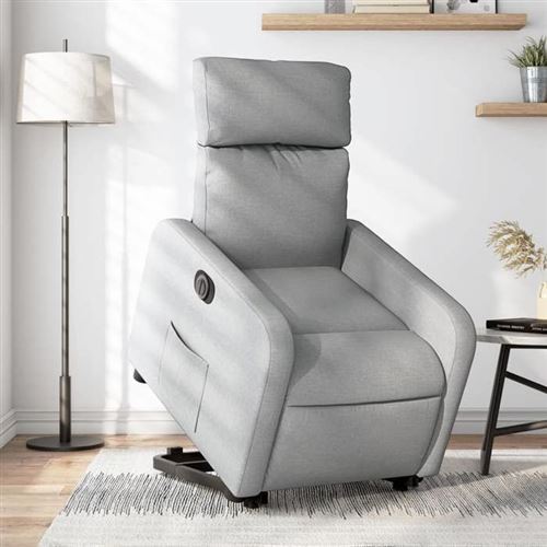 Vidaxl Gris/Clair Fauteuil Inclinable Électrique - Image 3