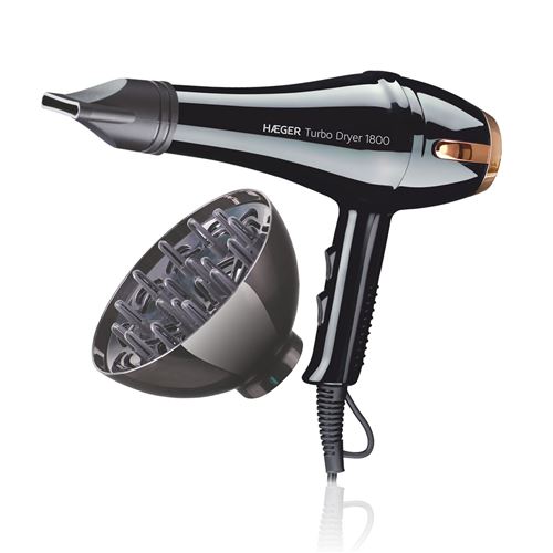 Non Communiqué Noir Sèche-Cheveux Haeger Turbo Dryer - 1800W, 2 Vitesses