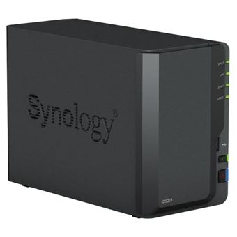 Serveur NAS Synology Serveur NAS DS223 12To (2x6To) USB 3.2 Gen 1 2 Baies  Serial ATA 6Gb/s Noir