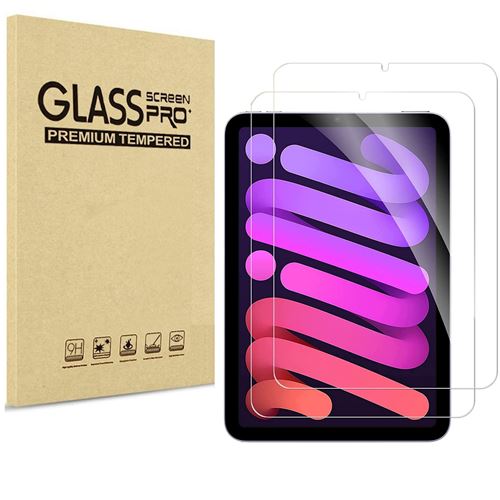Verre Trempé pour iPad MINI 6 (8,3 pouces modèle 2021) [Pack 2] Film Protection Ecran Resistant Anti Rayure [Lot de 2] Phonillico®