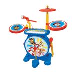 PAT PATROUILLE - Batterie Electronique Lumineuse Complete 3 en 1 - Clavier, Cymbales et Tabouret