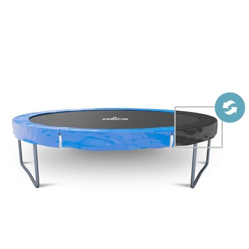 Coussin de protection des ressorts pour Trampoline, r&eacute;versible bleu / noir : &oslash; 10Ft