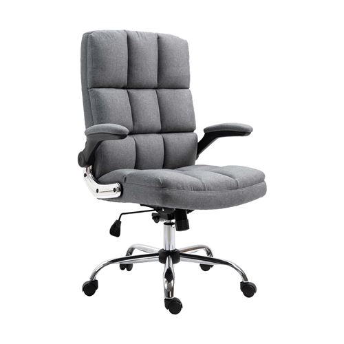 Mendler Gris Chaise De Bureau Hwc-J21, Réglable En Hauteur Tissu/Textile - Image 3