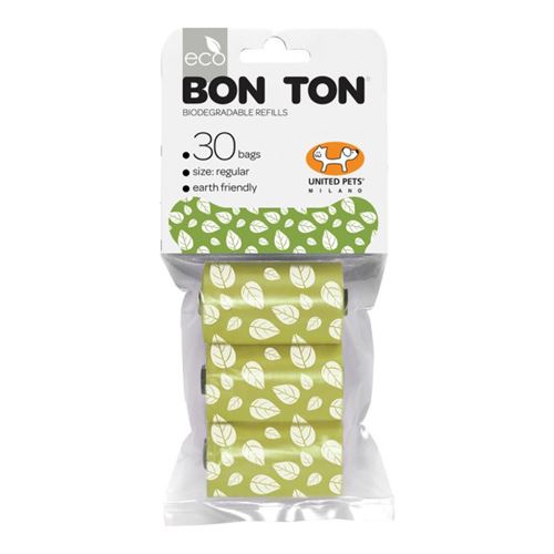 Comparer les prix de Sacs D'hygiène United Pets Bon Ton Regular Chien Vert (3 X 10 Uds)