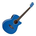 Guitare Électro-Acoustique à Pan Coupé par Gear4music, Bleu