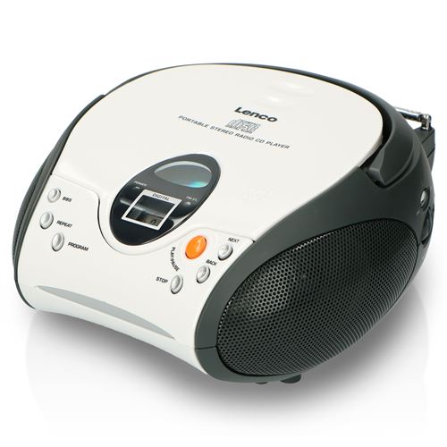 Non Communiqué Blanc/Noir Mini Chaine Hifi Radio Fm Stéréo Portable Avec Lecteur Cd Lenco