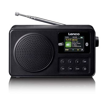 Lenco PDR-033BK - Radio portable DAB+/FM avec Bluetooth® et batterie rechargeable - Noir - 1