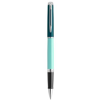 Stylo roller Waterman Hémisphère, laque verte, finition palladium, recharge noire pointe fine, coffret cadeau