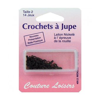 Agrafes noires n°2 avec brides X 14 - Distrifil(...) - 2 Noir - 1