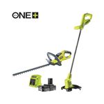 Taille haies RYOBI Duo ONE+ 18V 45cm RHT1845 + Coupe-bordures 25cm RLT1825M - 1 batterie lithium+ 2,0Ah et 1 chargeur 1,7A