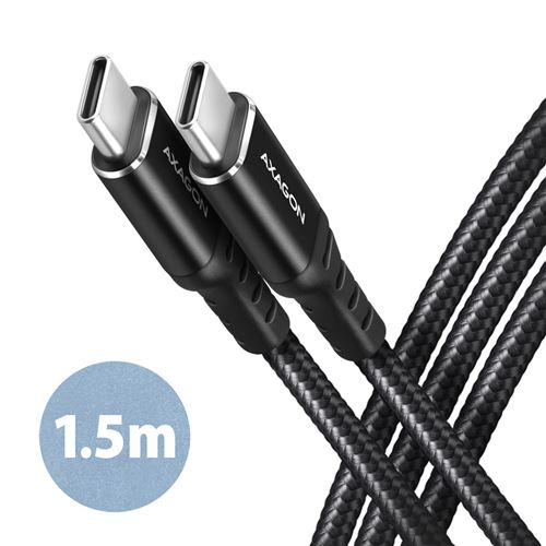 GENERIQUE - AXAGON BUCM-CM15AB - Câble USB-C vers USB-C 2.0 - 1,5m - 60W - 3A - Image 3