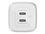 Adaptateur secteur Belkin Boost Charge Pro WCH013vfWH GaN avec PPS 65 Watt Blanc