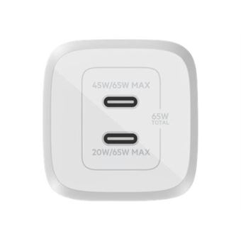 Adaptateur secteur Belkin Boost Charge Pro WCH013vfWH GaN avec PPS 65 Watt Blanc